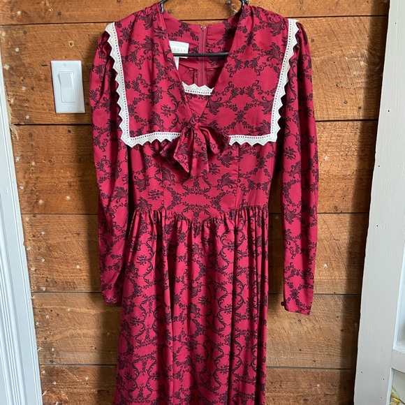 Vintage Gunne Sax prairie collar dress size 9 - Picture 1 of 14